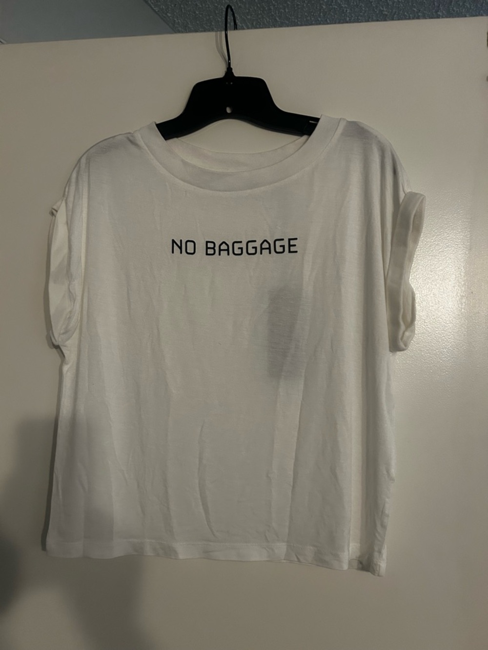 NWT Gabrielle Union No Baggage White Graphic Tee